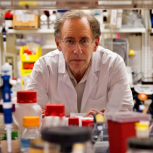 Robert Langer at the lab bench