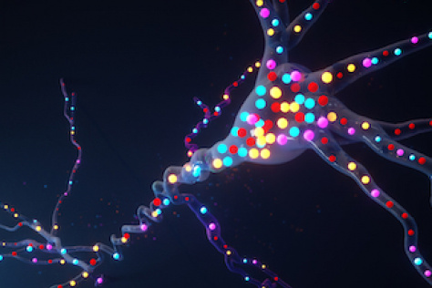 diagrams of molecules in varying colors 