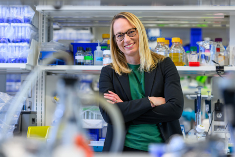 Stefani Spranger in her lab. 