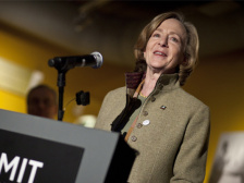 Susan Hockfield at a lectern